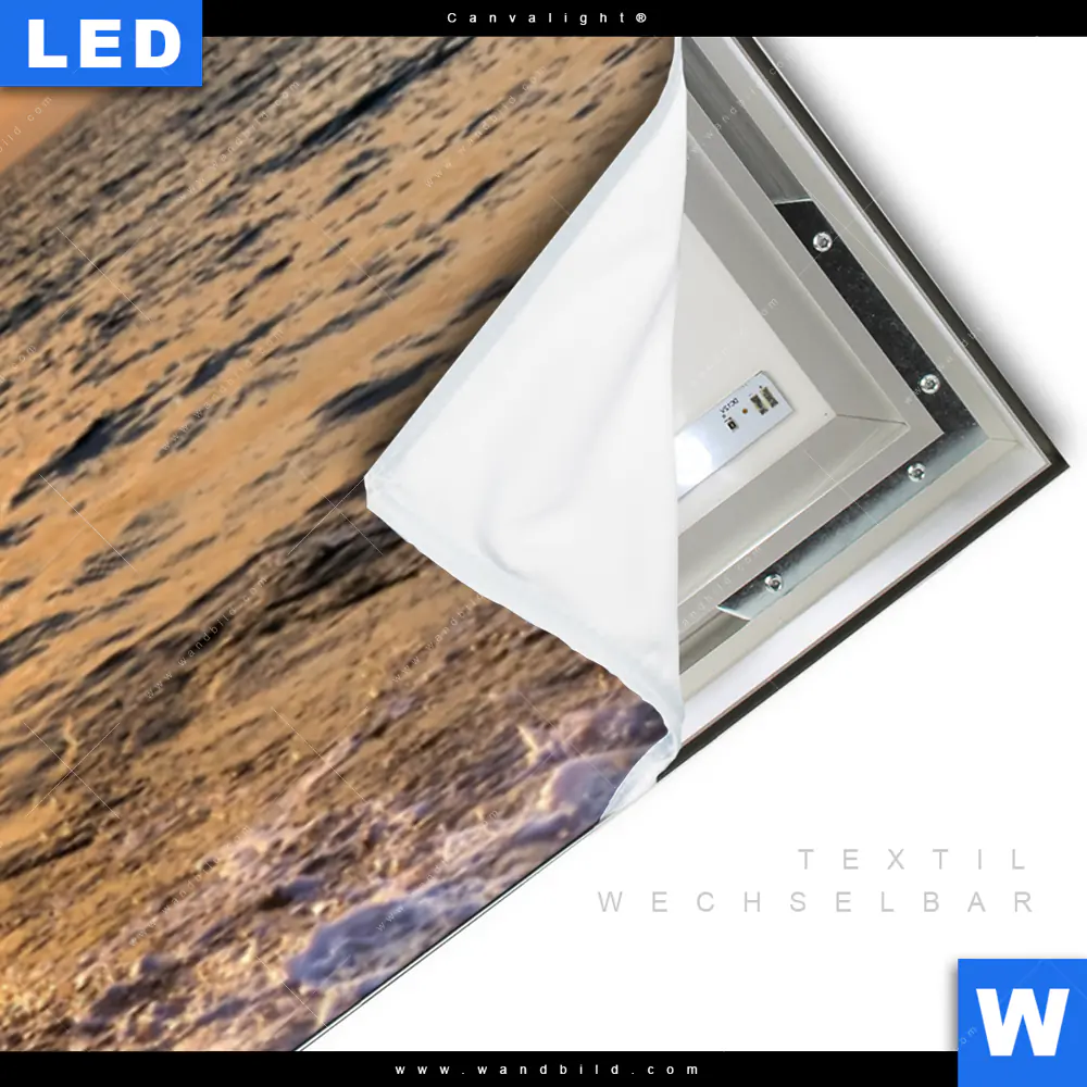 Canvalight® Leuchtbild | Goldenes Licht am Meer | Panorama - Image 3