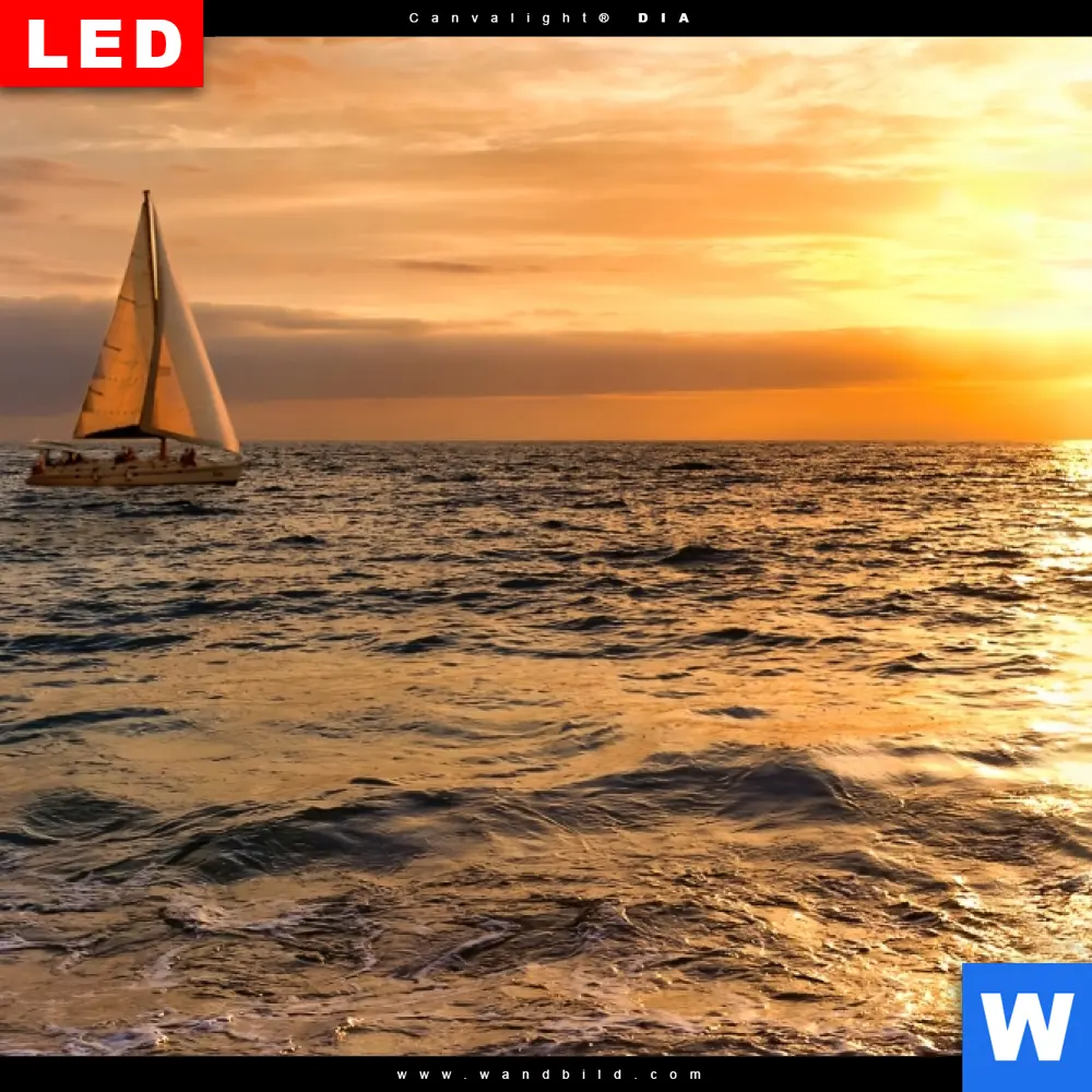 Canvalight® Leuchtbild | Goldenes Licht am Meer | Panorama - Image 4