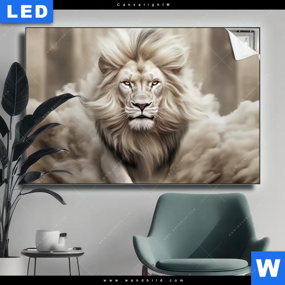 Canvalight® Leuchtbild | König der Tiere | Querformat