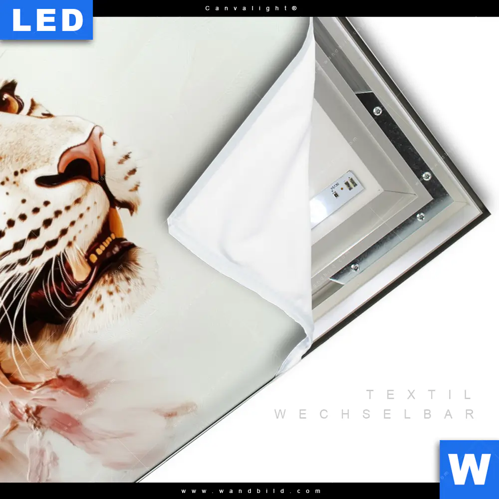 Canvalight® Leuchtbild | Leopard in Farbexplosion | Querformat - Image 3
