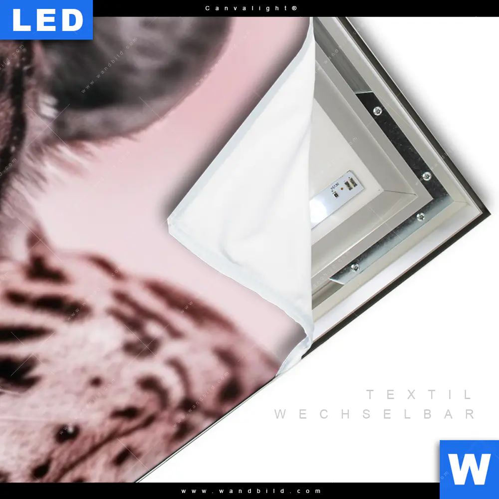 Canvalight® Leuchtbild | Leoparden - Harmonie in Pastell | Schmal - Image 3