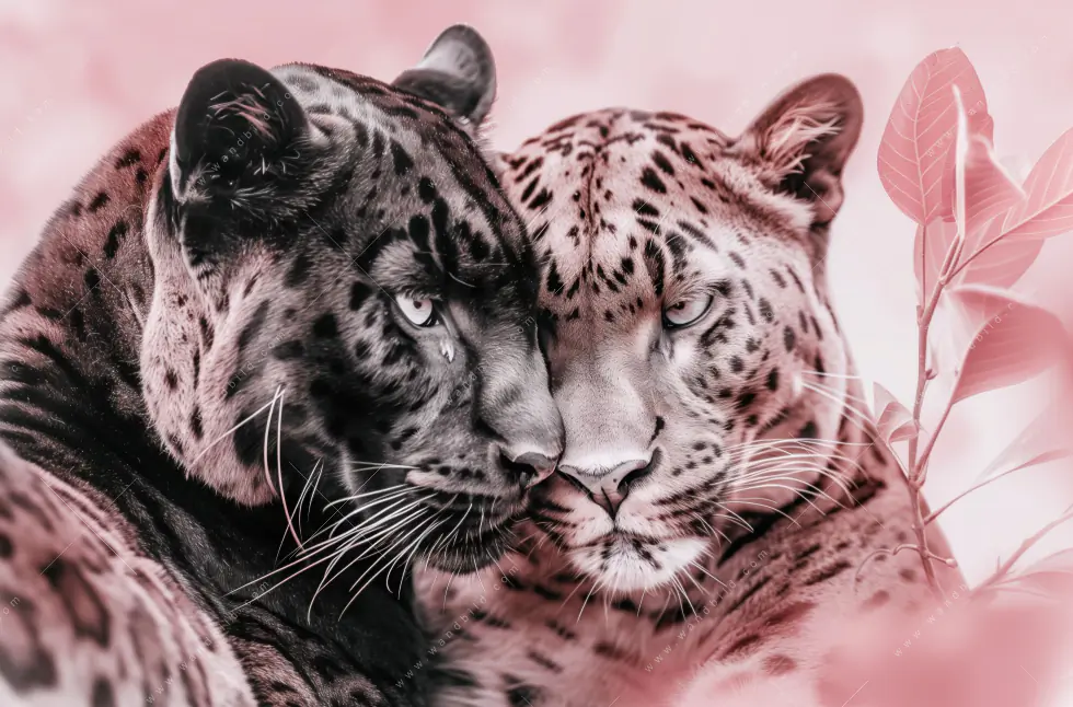 Canvalight® Leuchtbild | Leoparden - Harmonie in Pastell | Schmal - Image 5