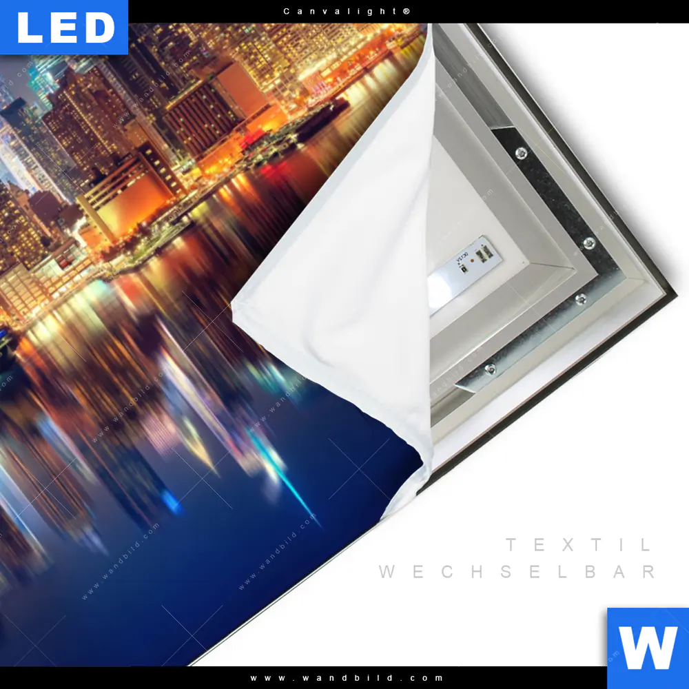 Canvalight® Leuchtbild | Manhattan bei Nacht | Querformat - Image 3