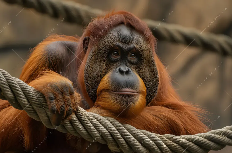 Canvalight® Leuchtbild | Orang-Utan mit sanftem Blick | Querformat - Image 5