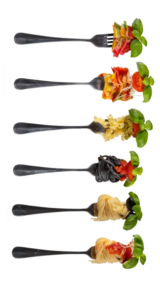 Canvalight® Leuchtbild | Pasta auf Gabeln | Hochformat - Image 5