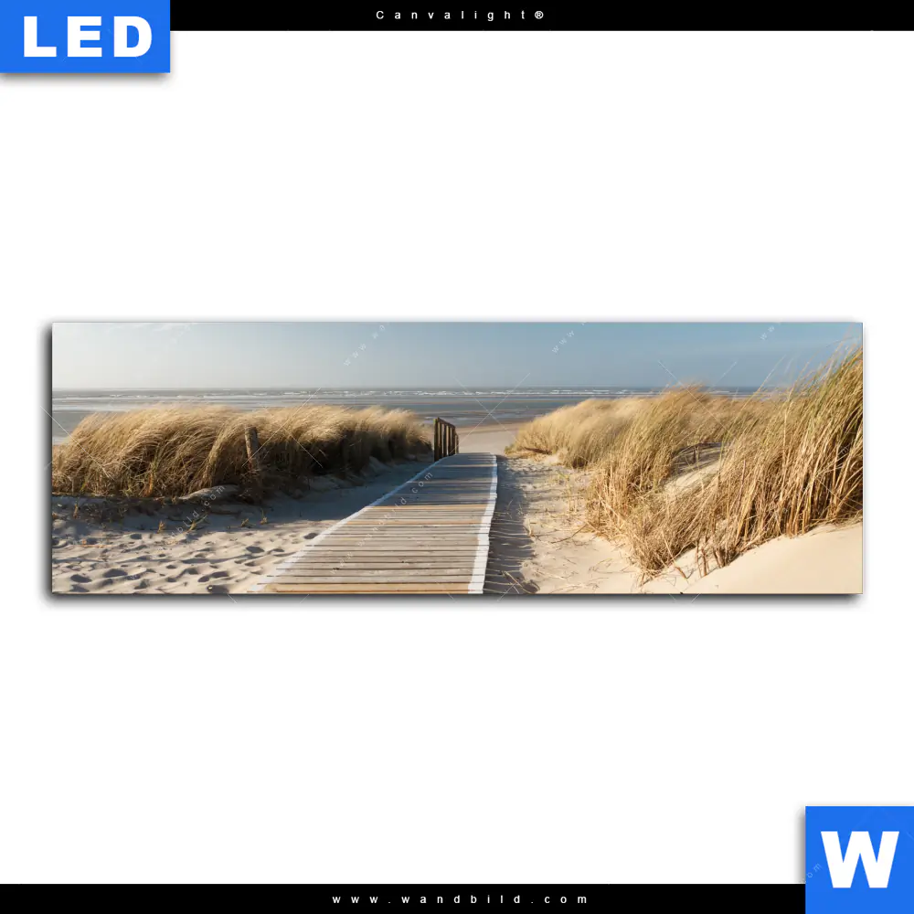 Canvalight® Leuchtbild | Strand auf Langeoog | Panorama - Image 2