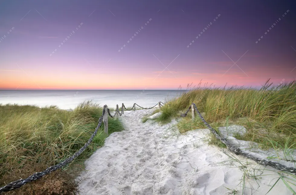 Canvalight® Leuchtbild | Strandweg im Sonnenuntergang | Schmal - Image 5