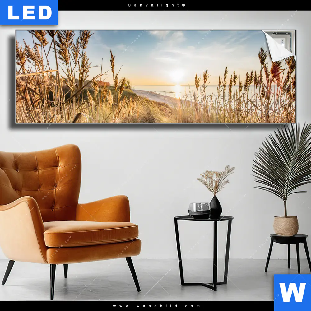 Canvalight® Leuchtbild | Urlaub am Meer | Panorama