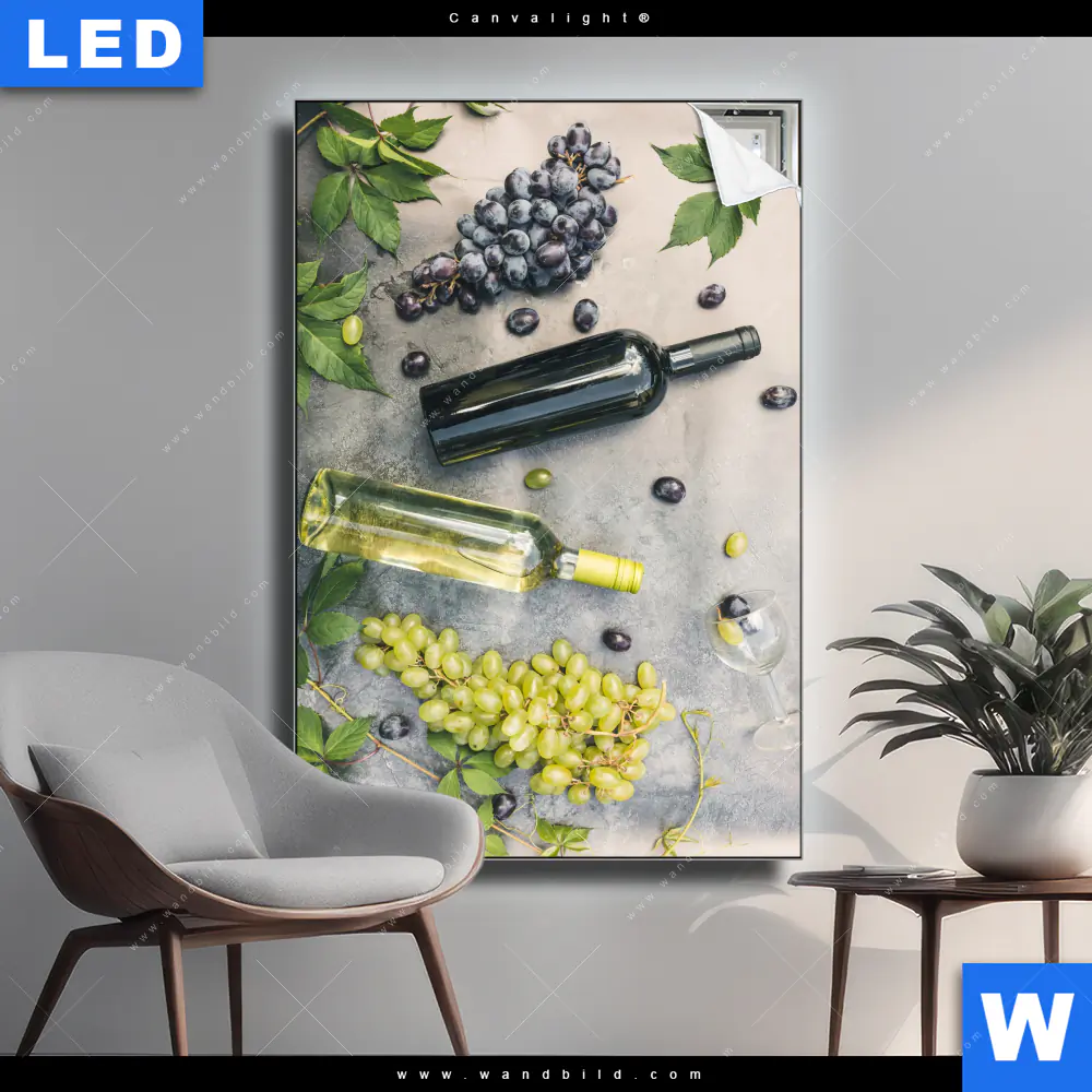 Canvalight® Leuchtbild | Weingenuss | Hochformat