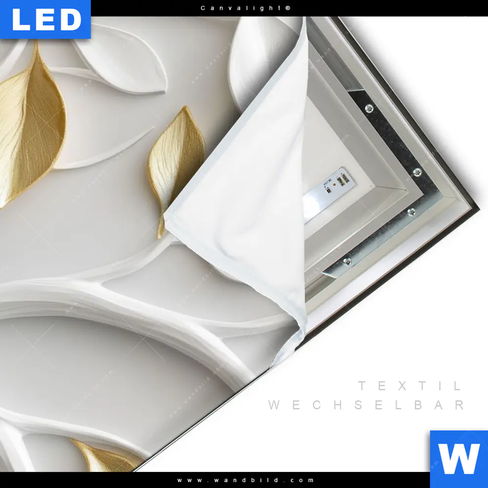 Canvalight® Leuchtbild | Weißer Lebensbaum | Hochformat - Image 3