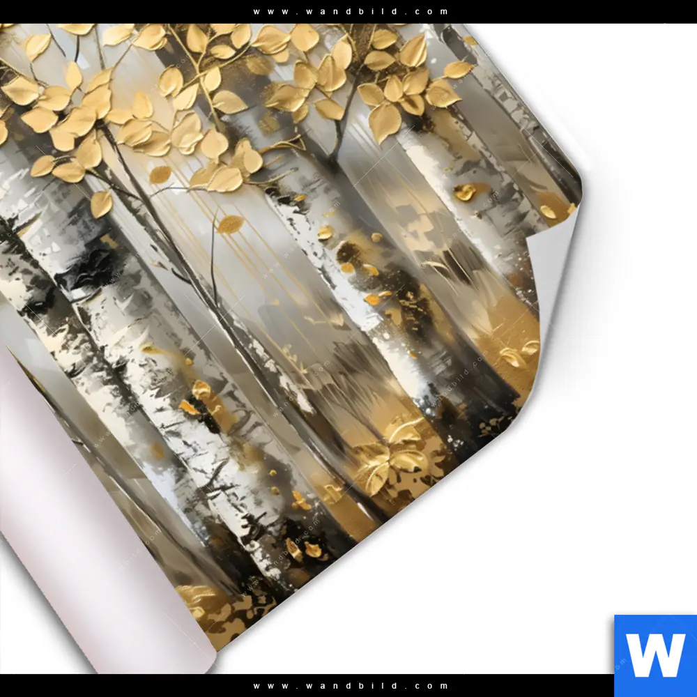 Poster | Abstrakter Birkenwald | Querformat - Image 3