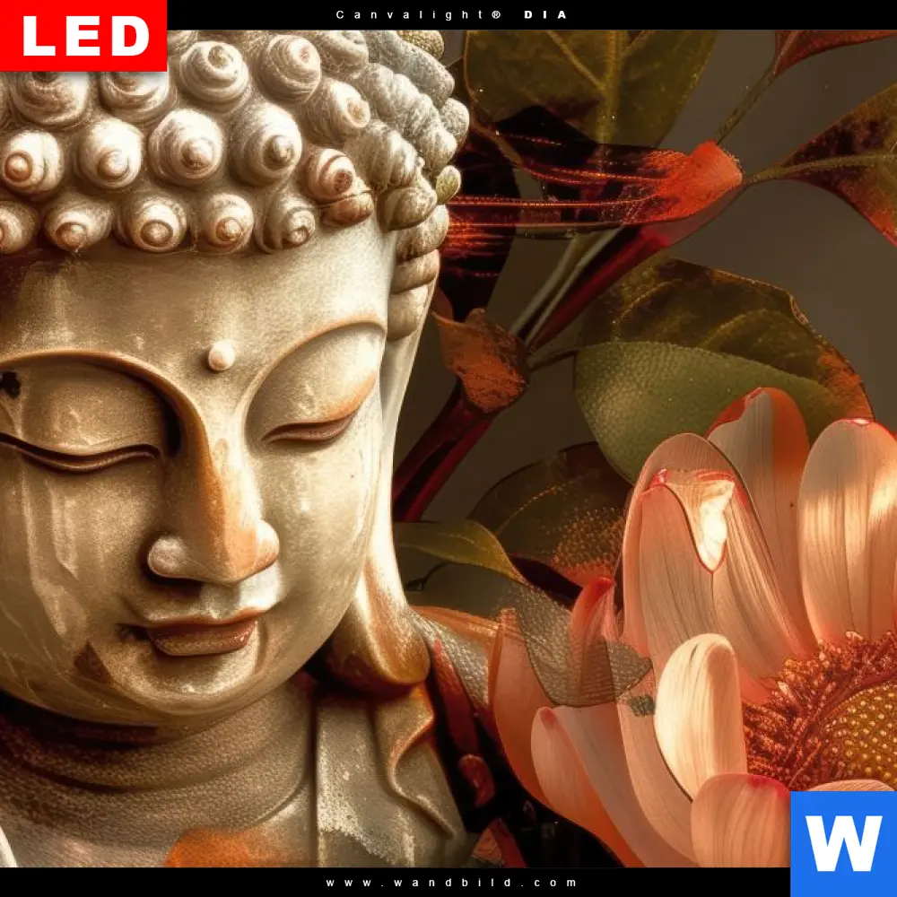 Poster | Abstrakter Buddha & Blumen | Hochformat - Image 4