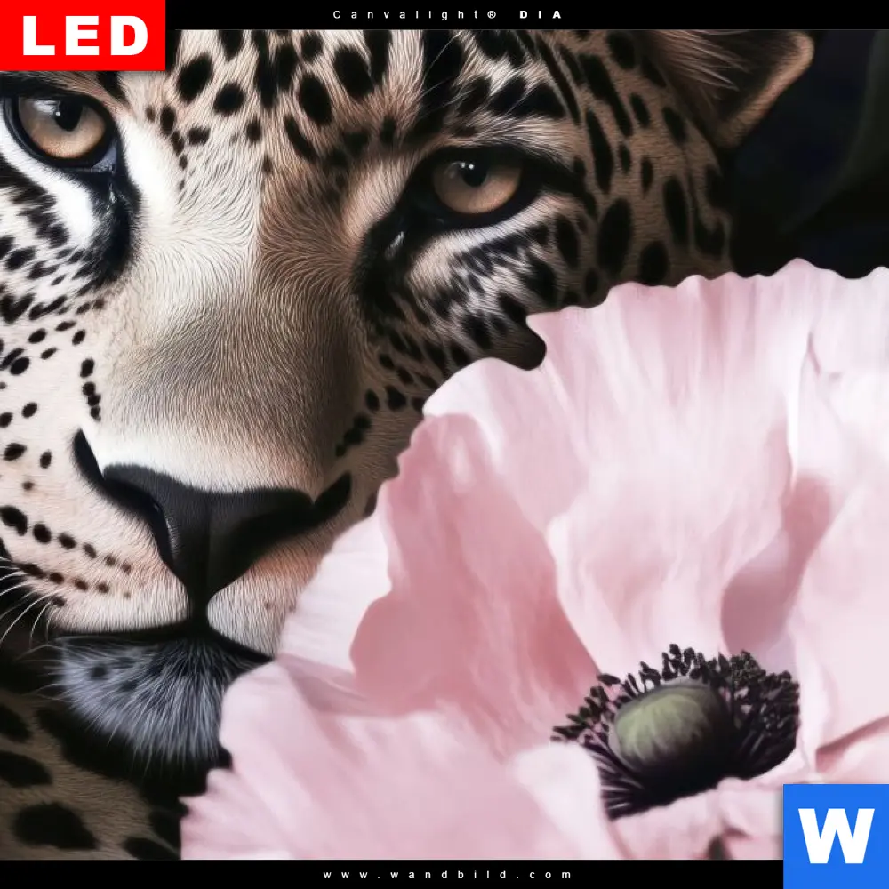Poster | Blumen und Raubkatzenmagie | Querformat - Image 4