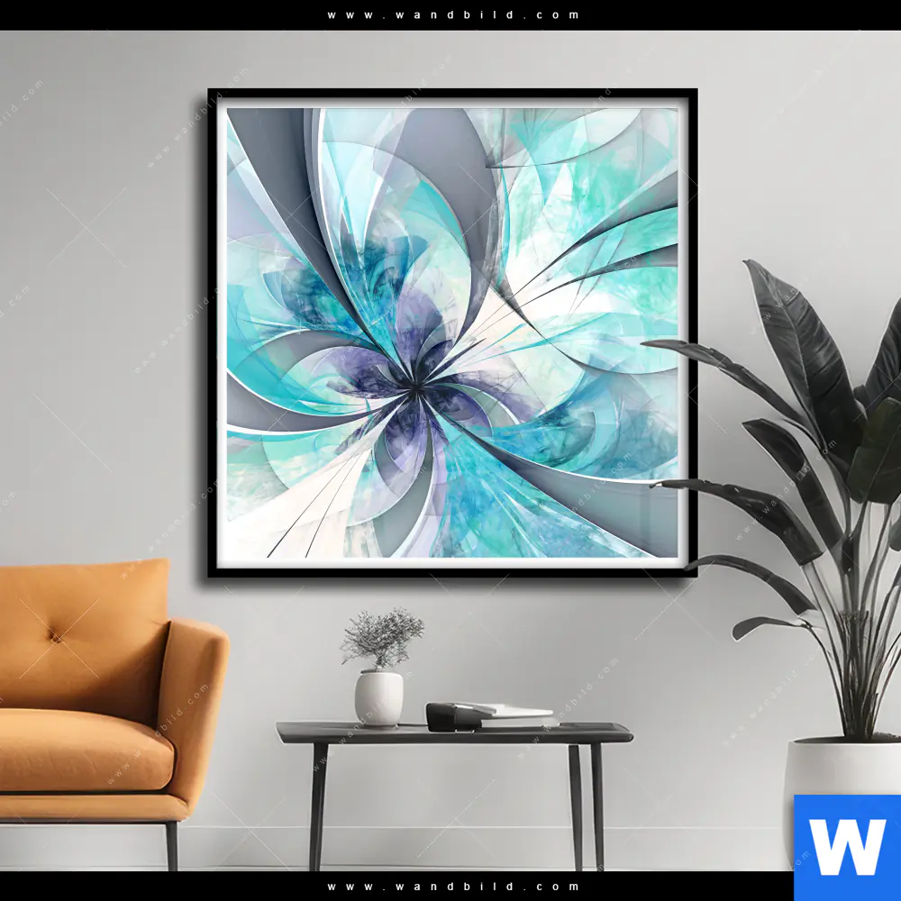 Poster | Digitale Blumen No.3 | Quadrat