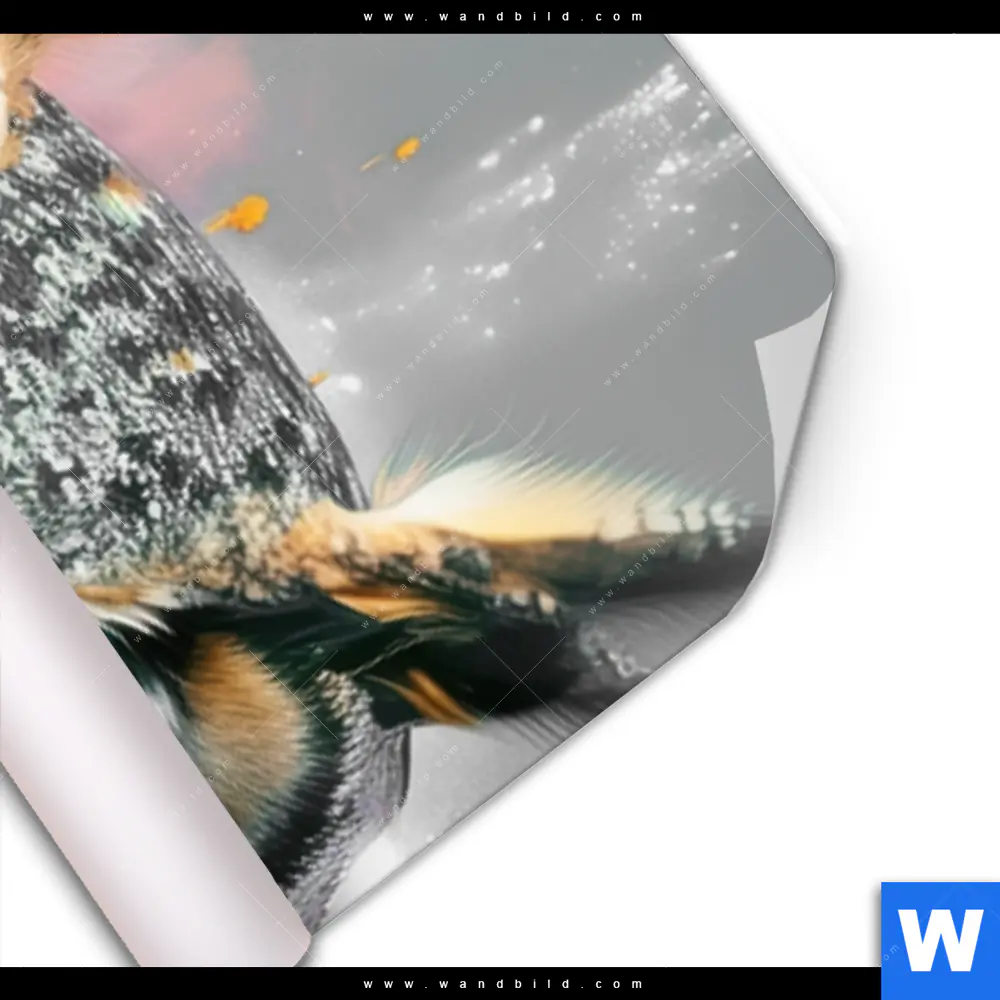 Poster | Farbenexplosion mit Eule | Schmal - Image 3