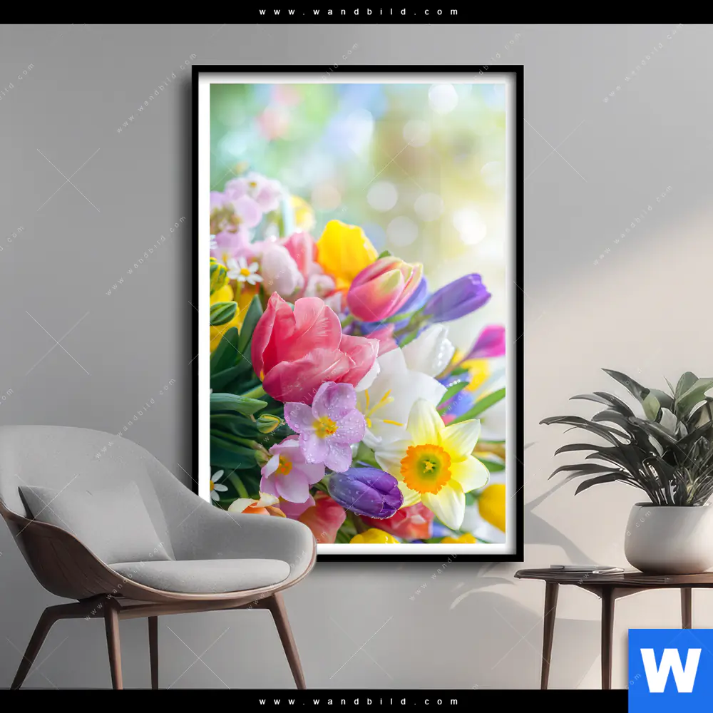 Poster | Farbenfrohe Frühlingsblüten | Hochformat