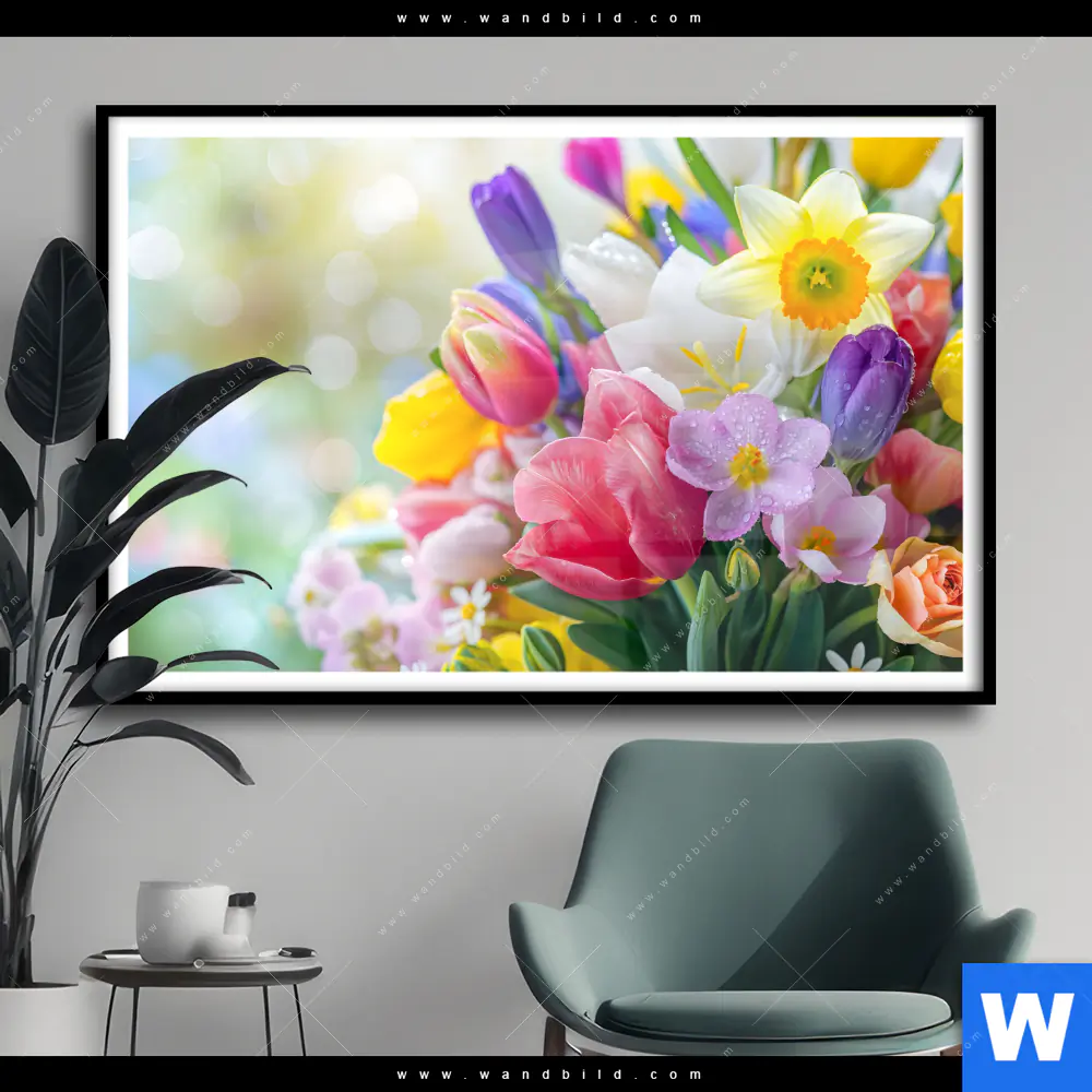 Poster | Farbenfrohe Frühlingsblüten | Querformat