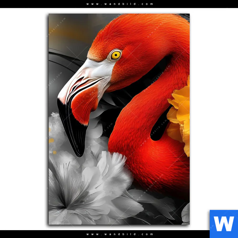 Poster | Flamingo & Blüten | Hochformat - Image 2