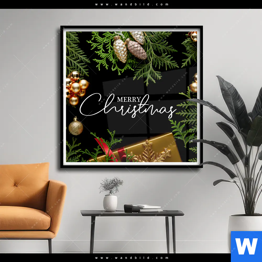 Poster | Goldene Weihnachtsgrüße | Quadrat