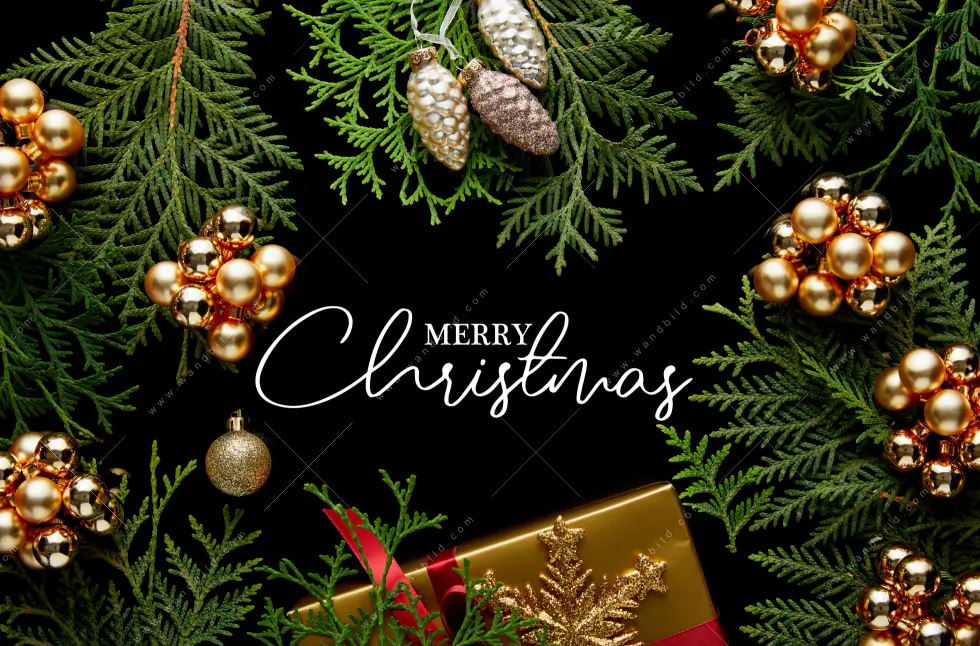 Poster | Goldene Weihnachtsgrüße | Quadrat - Image 5