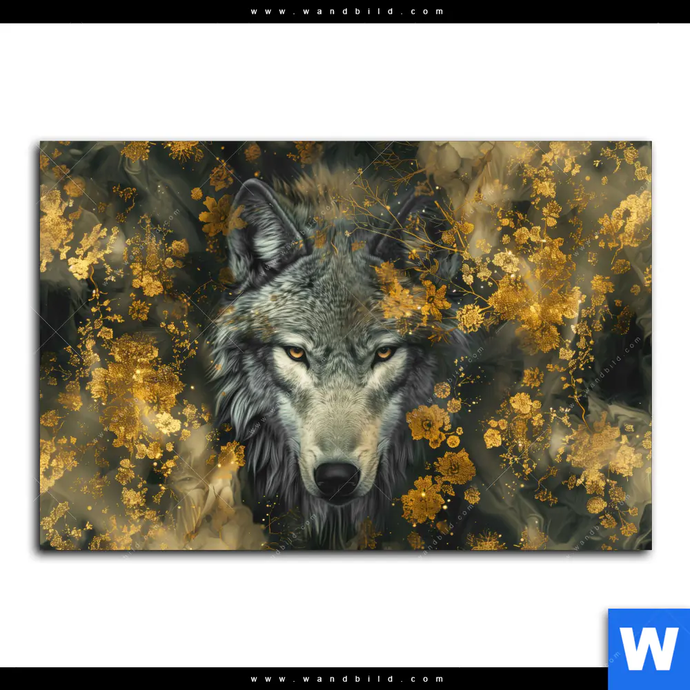 Poster | Goldener Wolfblick | Querformat - Image 2