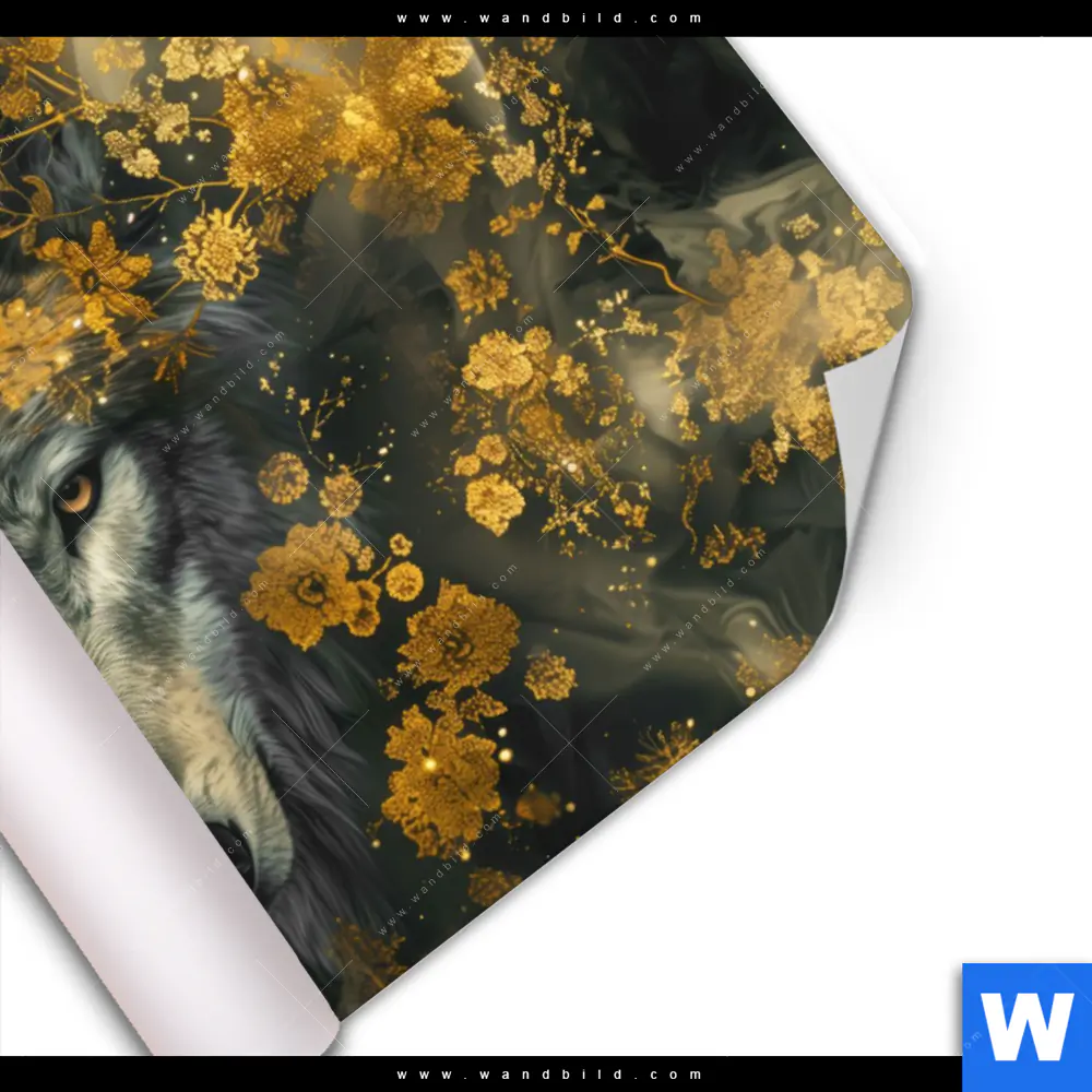Poster | Goldener Wolfblick | Querformat - Image 3