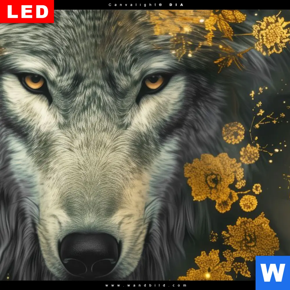 Poster | Goldener Wolfblick | Querformat - Image 4
