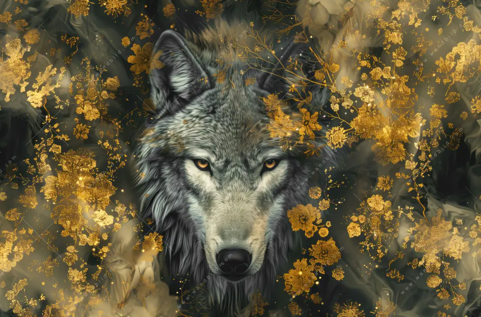 Poster | Goldener Wolfblick | Querformat - Image 5