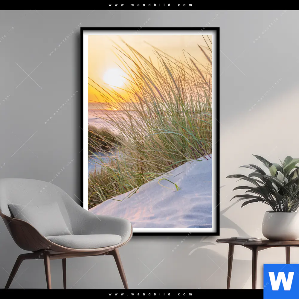 Poster | Goldenes Licht über Sanddünen | Hochformat