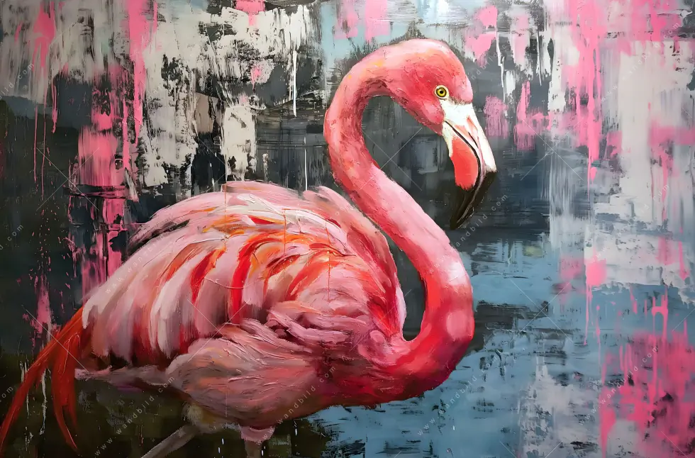 Poster | Kunstvoller Flamingo | Hochformat - Image 5