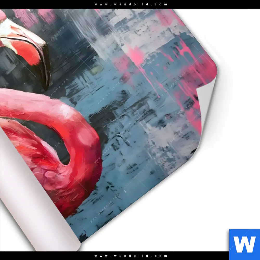 Poster | Kunstvoller Flamingo | Querformat - Image 3