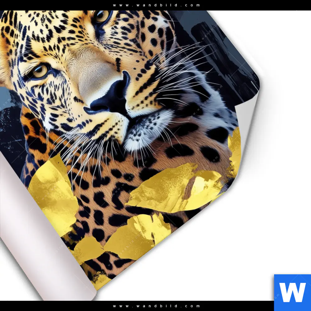 Poster | Leopard - Eleganz trifft Farbe | Quadrat - Image 3