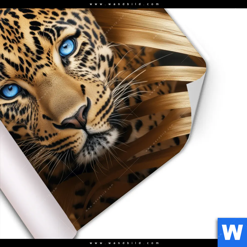 Poster | Leopard im goldenen Dschungel | Quadrat - Image 3