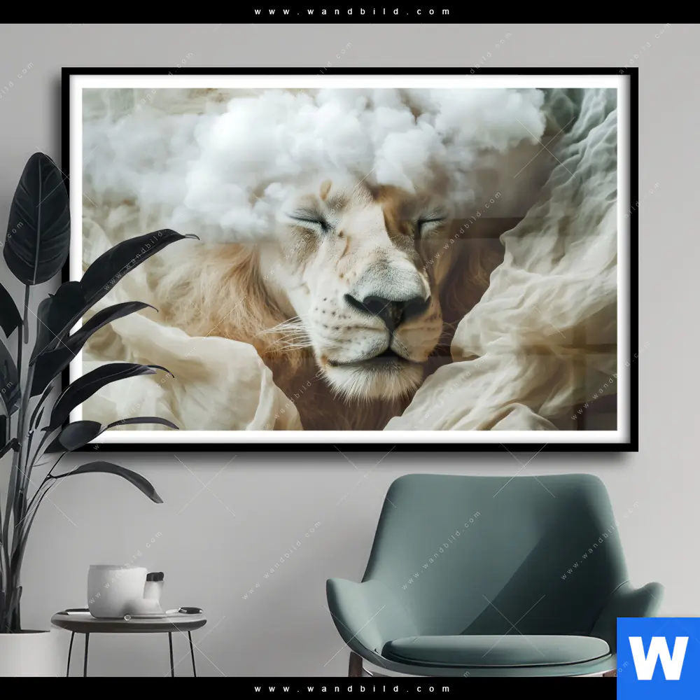 Poster | Löwe sanft umhüllt | Querformat