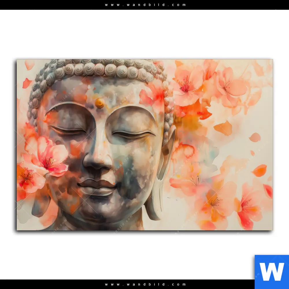 Poster | Meditativer Buddha in Blumen | Querformat - Image 2