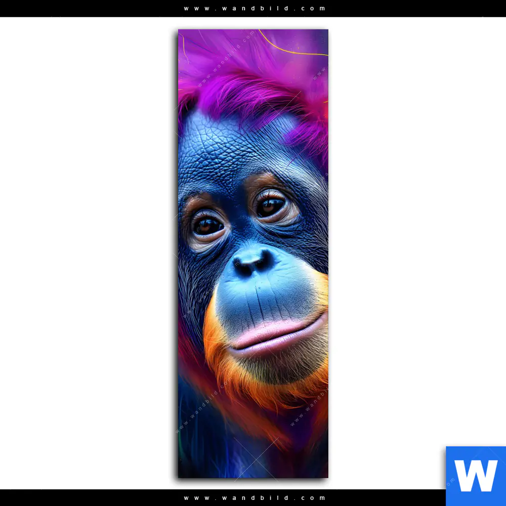 Poster | Orang-Utan in Regenbogenfarben | Schmal - Image 2