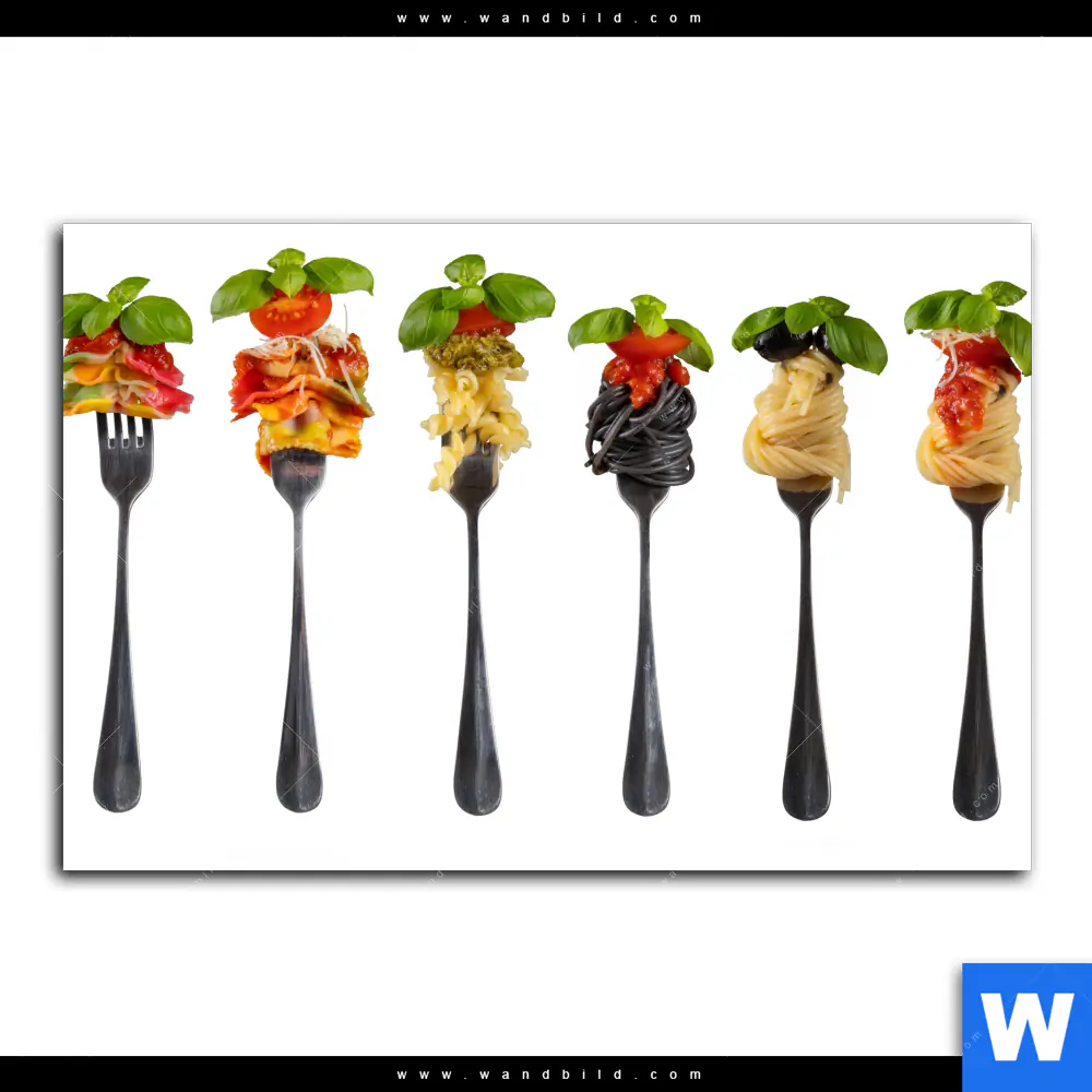 Poster | Pasta auf Gabeln | Querformat - Image 2