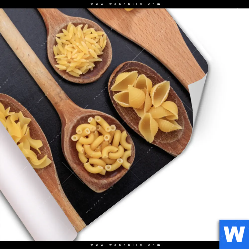 Poster | Pasta auf Löffeln | Querformat - Image 3