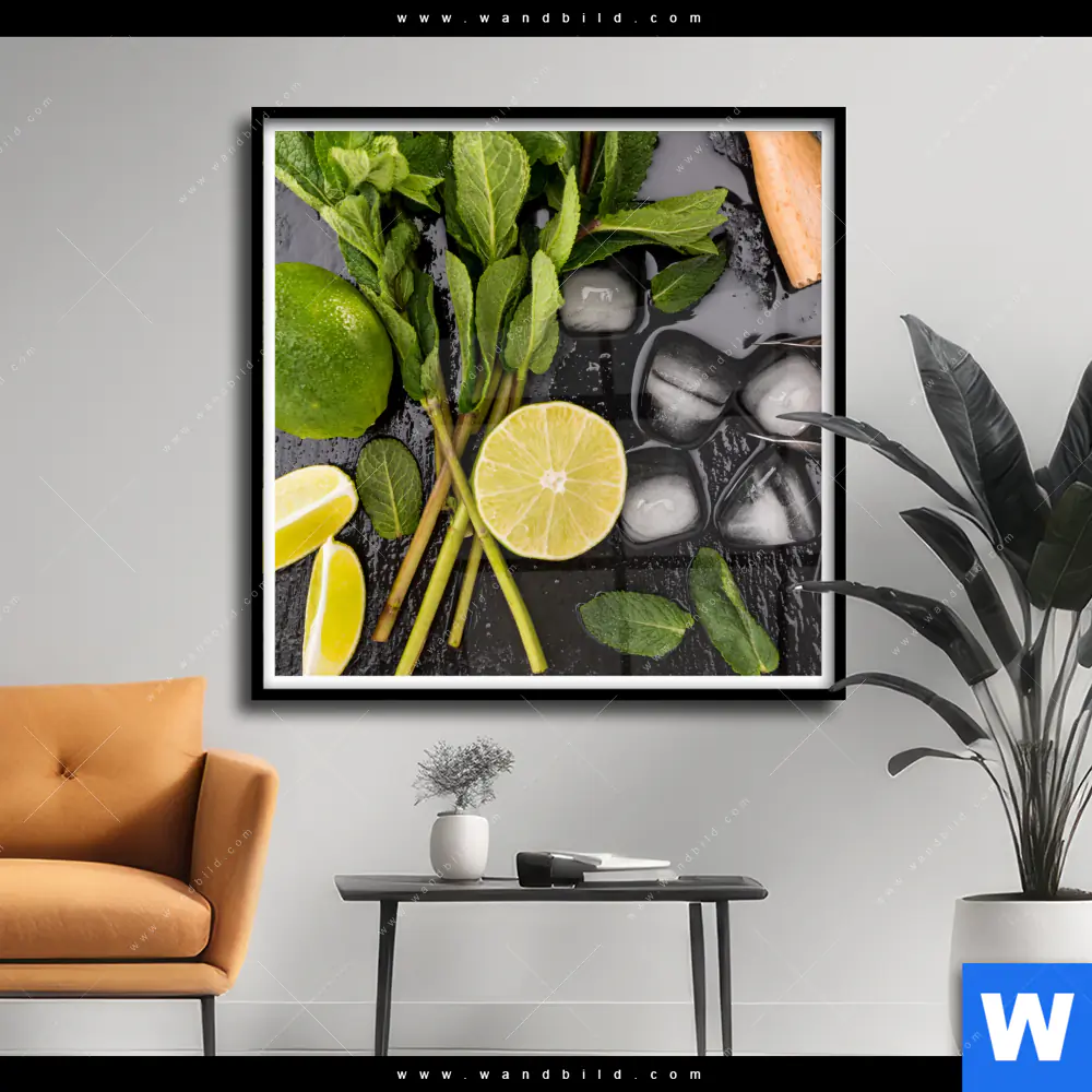 Poster | Perfekte Zutaten für Cocktails | Quadrat