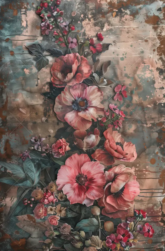 Poster | Romantische Vintageblumen | Schmal - Image 5