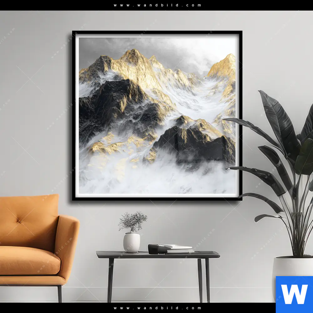 Poster | Stille der goldenen Berge | Quadrat