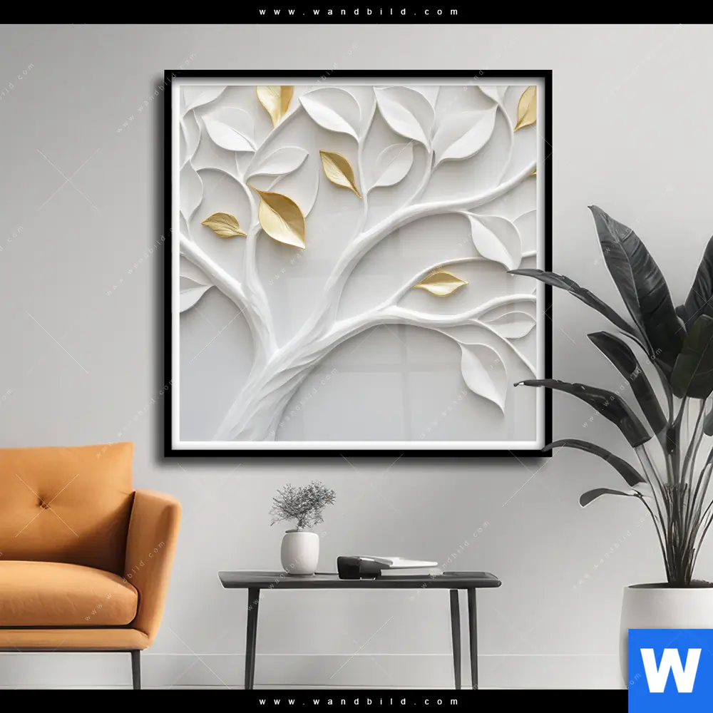 Poster | Weißer Lebensbaum | Quadrat