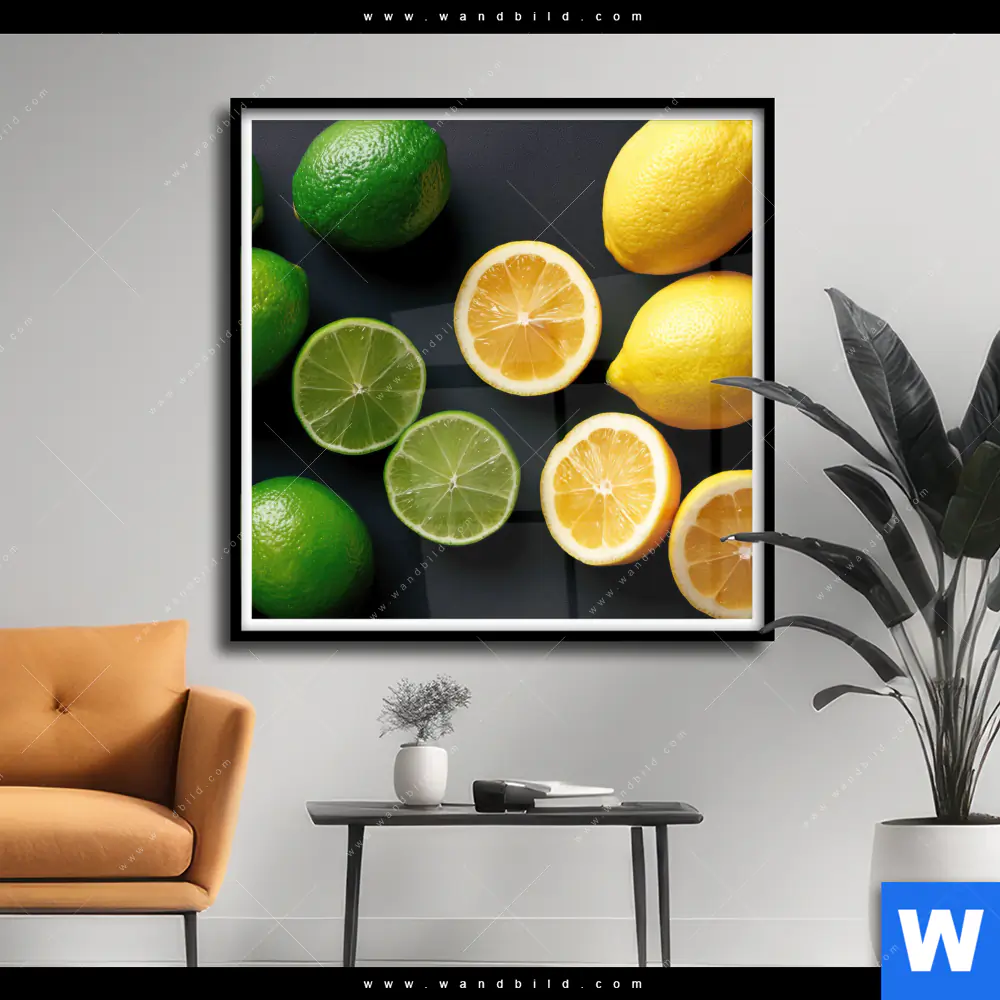 Poster | Zitronen und Limetten | Quadrat