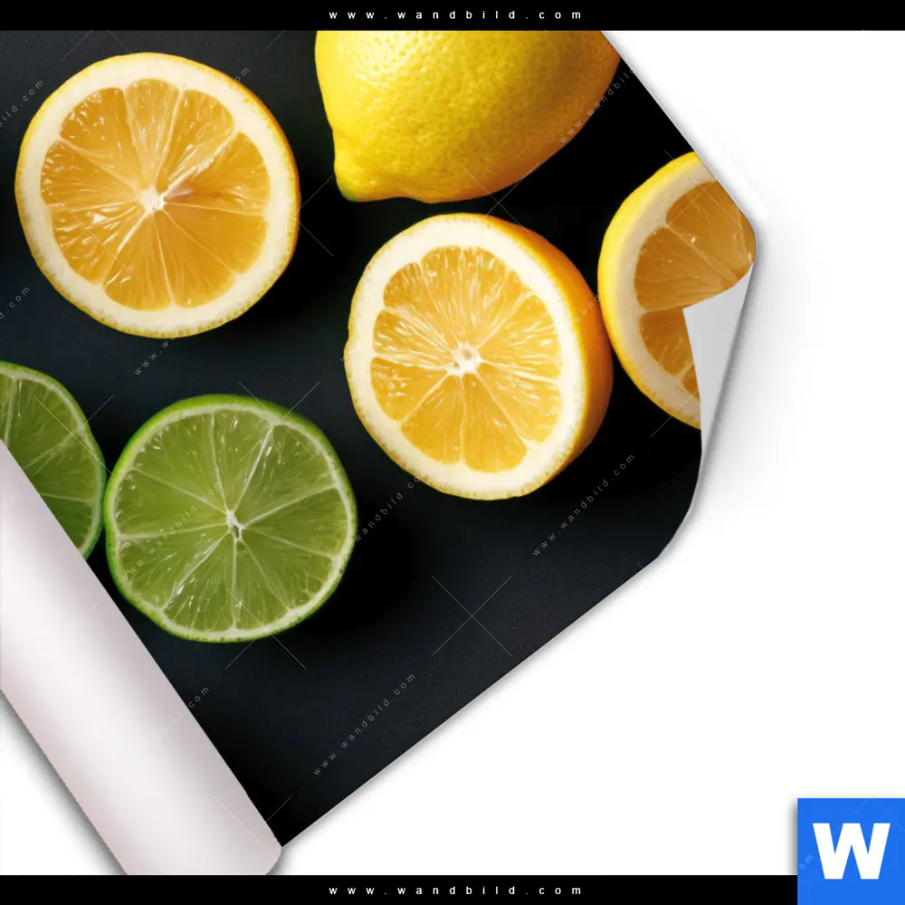 Poster | Zitronen und Limetten | Quadrat - Image 3