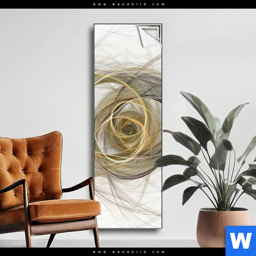 Spannbild | Abstrakte moderne Linienkunst | Schmal