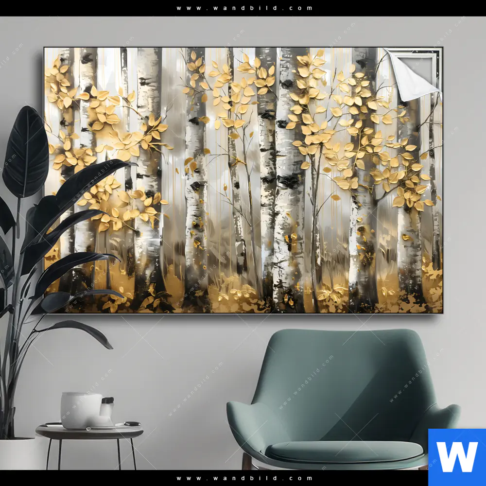 Spannbild | Abstrakter Birkenwald | Querformat