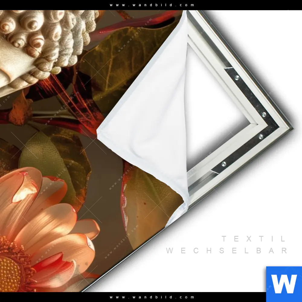Spannbild | Abstrakter Buddha & Blumen | Hochformat - Image 3