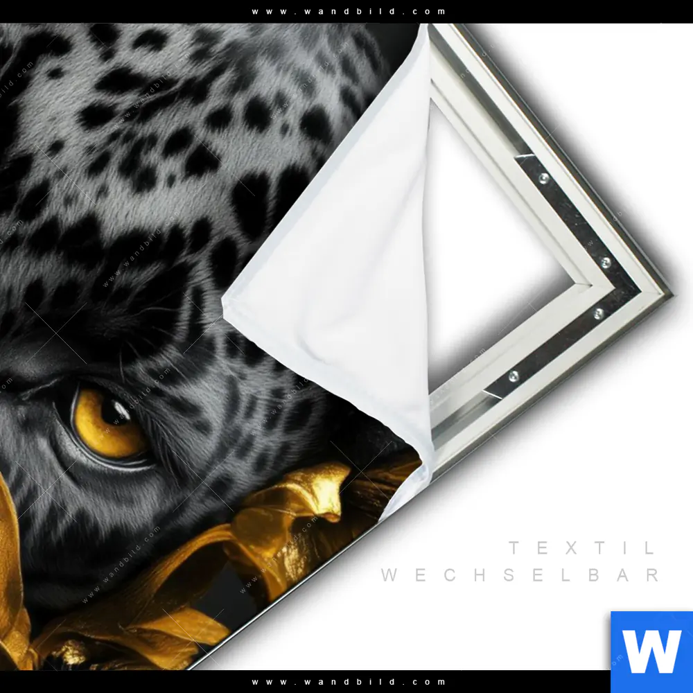 Spannbild | Goldblumen & Panther | Hochformat - Image 3