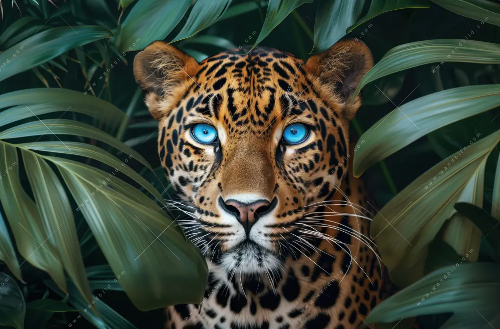 Spannbild | Leopard mit blauen Augen | Hochformat - Image 5