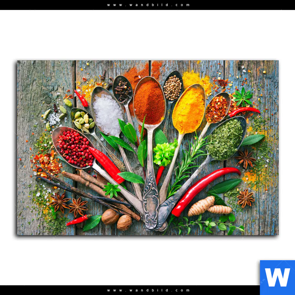 Spannbild | Löffel mit Kräutern und Gewürzen | Querformat - Image 2